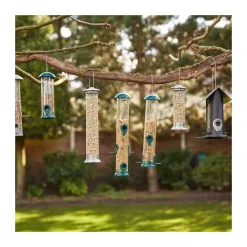 Vogelfuttersäule Aluminium Line für Nüsse 24 cm*Siena Garden