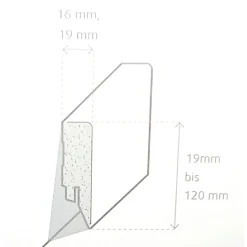 Sockelleiste Topline 4 x 1,6 x 250 cm weiß* Discount