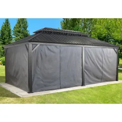 Vorhang-Set für Messina 1220 Dunkelgrau*Sojag Online