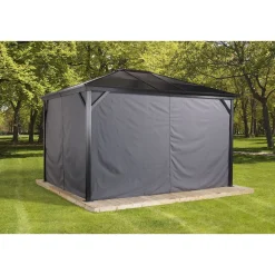 Vorhang-Set für Verona 1014 Dunkelgrau*Sojag New