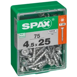 Spax Universalschrauben WIROX Senkkopf 4,5 x 25 M 75 Stück