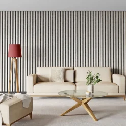 Ambiente Akustikpaneel, Eiche weiß, 250x30x1,1 cm^Specht Hot