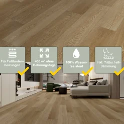 Specht Designboden SPC Solaris Eiche Landhausdiele 120 x 18 cm