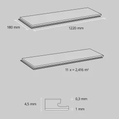 Specht Designboden SPC Solaris Eiche Landhausdiele 120 x 18 cm