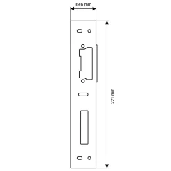Elektrischer Türöffner mit Entriegelung , links^SplenDoor Clearance