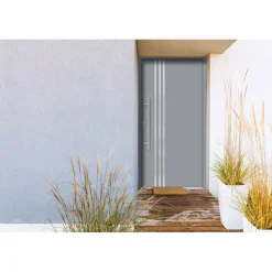 Premium-Haustür Passivedoor Kalmar energiesparend grau 110 x 210 cm links*SplenDoor Discount