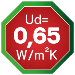 Premium-Haustür Passivedoor Kalmar energiesparend grau 110 x 210 cm links*SplenDoor Discount