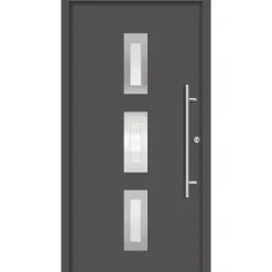 Premium-Haustür Passivedoor Aalborg energiesparend anthrazit 100 x 200 cm rechts^SplenDoor New