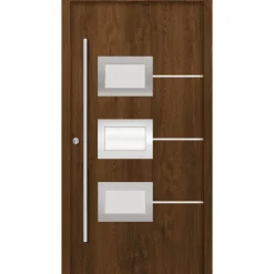 Premium-Haustür Passivedoor Bergen energiesparend nussbaum 100 x 210 cm links^SplenDoor Clearance