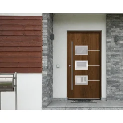Premium-Haustür Passivedoor Bergen energiesparend nussbaum 100 x 210 cm links^SplenDoor Clearance