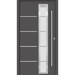 Premium-Haustür Passivedoor Uppsala RC2 energiesparend einbruchsicher anthrazit 110 x 210 cm rechts*SplenDoor Clearance