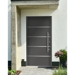 SplenDoor Premium-Haustür Passivedoor Visby RC2 energiesparend einbruchsicher anthrazit 100 x 210 cm rechts