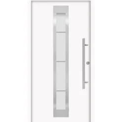 Premium-Haustür Passivedoor Malmo RC2 energiesparend einbruchsicher weiss 100 x 210 cm rechts*SplenDoor Best