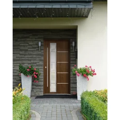 Premium-Haustür Passivedoor Uppsala RC2 energiesparend einbruchsicher nussbaum 110 x 210 cm links*SplenDoor Hot