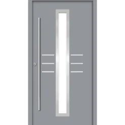Premium-Haustür Passivedoor Lund RC2 energiesparend einbruchsicher grau 100 x 200 cm links*SplenDoor Sale