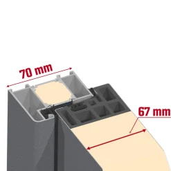 Sicherheitshaustuer Bergen RC2 92x210 Nussbaum, rechts*SplenDoor Outlet