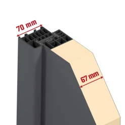 Sicherheits-Nebeneingangstuer NS4 RC2 auf Maß, Anthrazit, Links^SplenDoor Clearance