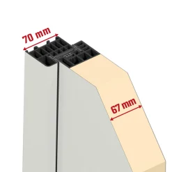 Sicherheits-Nebeneingangstuer NS3 RC2 88x198 Weiss links^SplenDoor Clearance