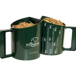 St. Hippolyt Futterbecher grün mit Messskala 1 L