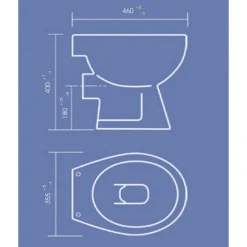 Stand WC Tiefspüler weiß