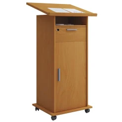VCM Stehpult Meeta mit Tür braun
