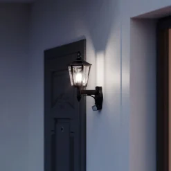 Klassische Außenleuchte L 15 S mit Bewegungsmelder Schwarz^Steinel Hot