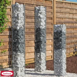 Steinsäule eckig 2- teilig 20 x 20 x 125 cm verzinkt* Best