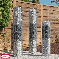 Steinsäule eckig 2- teilig 20 x 20 x 175 cm verzinkt