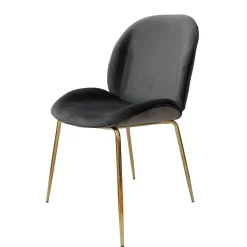 Stuhl „Charlize 110“, 2er-Set, grau/Messing^ Sale