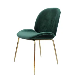 Stuhl „Charlize 110“, 2er-Set, grün/Messing