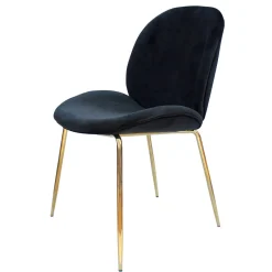 Stuhl „Charlize 110“, 2er-Set, schwarz/Messing* Outlet