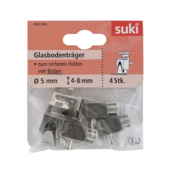 Bodenträger Stahl/Kunststoff Durchmesser 0,5 x 0,8 cm vernickelt 4 Stück*Suki Sale
