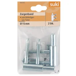 Einbohrband-Unterteil Stahl 15 mm 2 Stifte 2 Stück^Suki