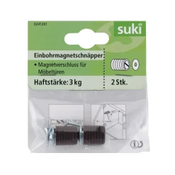 Suki Einbohrmagnetschnäpper 3kg braun 2 Stück