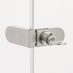 Glastürschloss vernickelt für Ecktüren*Suki