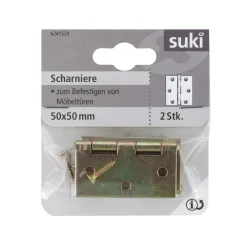 Scharnier Stahl 5 x 5 cm käntige Ausführung 2 Stück^Suki Discount