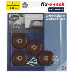 Universalgleiter Easy Glider mit Schraube Durchmesser 3 cm braun 4 Stück^Suki Best