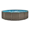 Summer Waves Active Frame Pool 457x457x107cm Rattan Braun