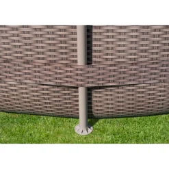 Summer Waves Active Frame Pool 457x457x107cm Rattan Braun