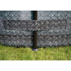 Elite Frame Pool 488x488x122cm Rattan Grau*Summer Waves Clearance