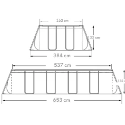 Elite Frame Pool 653x384x132cm Anthrazit*Summer Waves Clearance