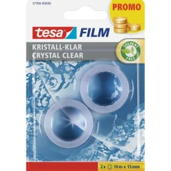 film kristallklar 2 Rollen 10 m x 15 mm*Tesa