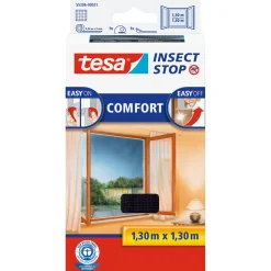 Fliegengitter Comfort 130 x 130 cm anthrazit für Fenster mit Klettband^Tesa Outlet
