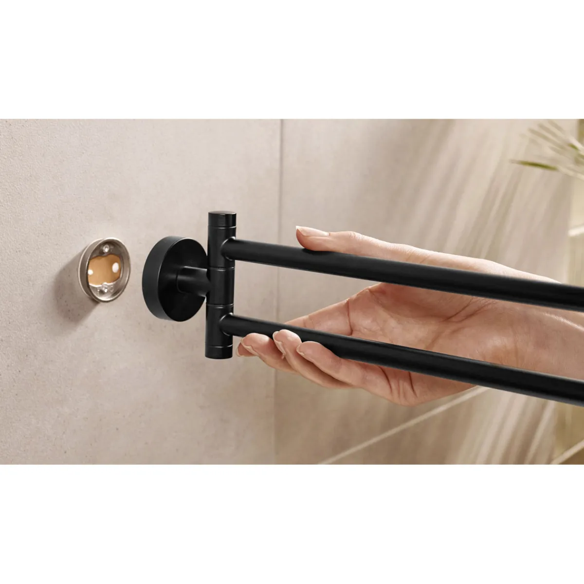 Handtuchhalter Moon mattschwarz^Tesa New