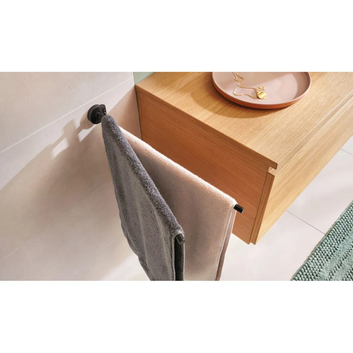 Handtuchhalter Moon mattschwarz^Tesa New