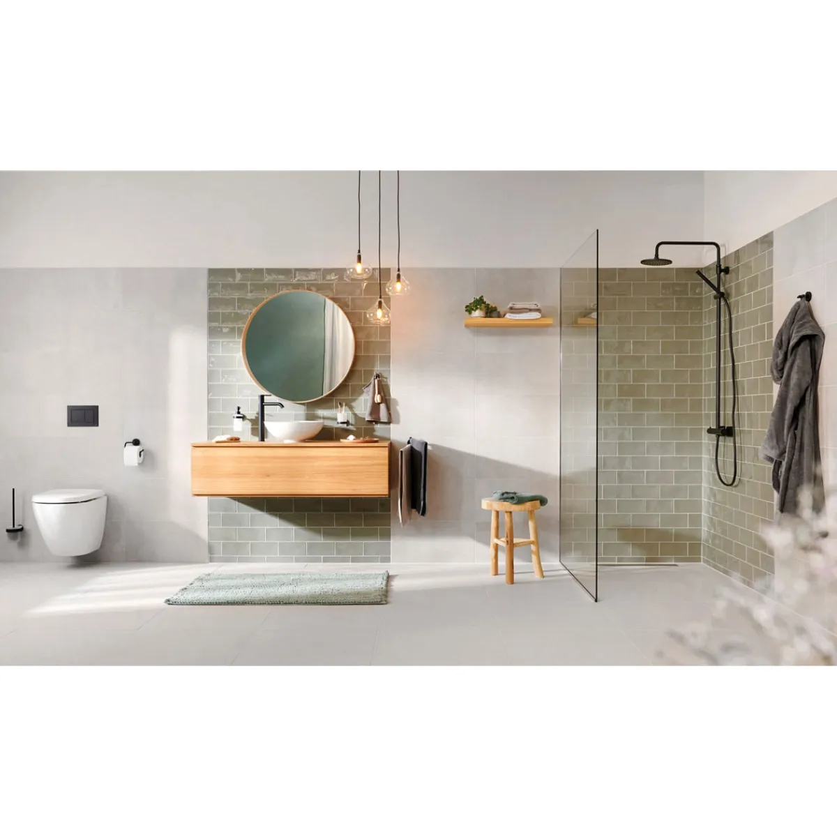 Handtuchhalter Moon mattschwarz^Tesa New