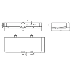 Thermostat Duscharmatur Ocean chrom/Anthrazit mit Ablage