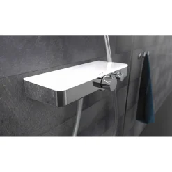 Thermostat-Duscharmatur Ocean chrom/weiß mit Ablage