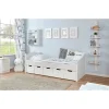 Einzelbett Leni Kiefer weiß mit 5er Schubkästen 90 x 200 cm*Ticaa Sale