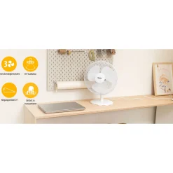 Tischventilator ⌀ 30 cm weiß